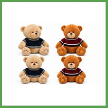 Bezos 2001008PELUŞ Ayı Oturan Kazaklı 42 cm (Adet Fiyatıdır) Mgc