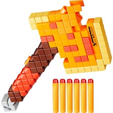 Tr Minecraft Firebrand, Dart Patlatma Balta, 6 Nerf Elite Köpük Dart, Oyunda Minecraft Axe'den Esi