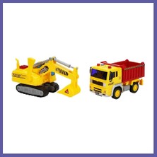 Nida S00001999 1/20 Inşaat Araçları 2li Ses/ışık Nıda