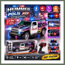 Bezos WH327-10 Hummer Polis Jeep Parlak Oyuncak Polis Bezos1
