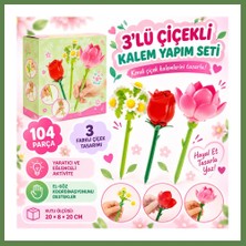 Bezos 3’lü Çiçekli Kalem Yapım Seti 104 Parça HB006