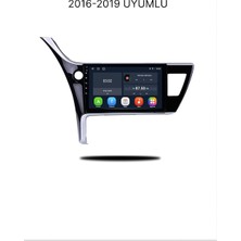 OEM Toyota Auris 2015-2017 4lü Yeri Yuvarlak Model Uyumlu Multimedya Carplay Geri Görüş Kamerası Hediyeli 6gb 8 Core