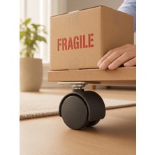 Hakan Living 4'lü Set Kilitsiz 5cm Tekerlek Masa Dolap Taşıma Aparatı Tekeri
