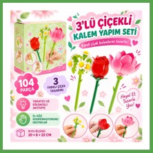 Bezos 3’lü Çiçekli Kalem Yapım Seti 104 Parça Mgc