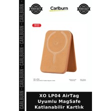 Carlburn Xo LP04 Airtag Uyumlu Magsafe Katlanabilir Kartlık Katlanır Cüzdan Cihaz Tutucu Düzenleyici
