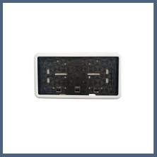 Bezos Çerçeveli Dikdörtgen Plakalık Plaka Altlığı Beyaz 32X17CM 1 Adet BZS10
