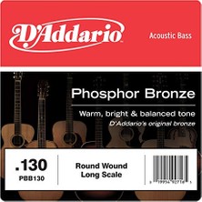 Vionna Daddario PBB130 Akustik Bas Gitar Tek Teli, Phosphor Bronze, Long