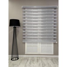 Die Grup Bambu Zebra Stor Güneşlik Perde, Açık Gri, 90 x 200