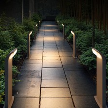 Die Grup Naja LED Bahçe Aydınlatma Direği 500 mm IP65 Alüminyum Dış Mekan Bahçe Lambası 9W 3000K Peyzaj Aydınlatma Yürüyüş Yolu Villa Park Bollard Aydınlatma Antrasit 30X100X500 mm