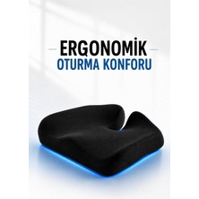Die Grup Visco Coccyx Oturma Minderi | Ortopedik Kuyruk Sokumu Minderi | Visco Sünger | 47X41X12 cm