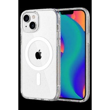 Royaleks Apple Iphone 14 Combo Simli Magsafe Kapak - Şeffaf