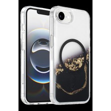 Royaleks Onegif Apple Iphone 17E Lotus Simli Magsafe Kapak - Siyah