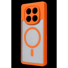 Royaleks Xiaomi Redmi Note 15 Pro Plus 5g Loji Magsafe Kapak - Turuncu