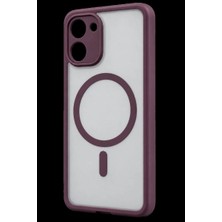 Royaleks Xiaomi Poco X8 Pro Loji Magsafe Kapak - Bordo
