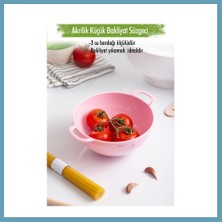 Bezos Akrilik Soft Pembe Mini Pirinç Süzgeçi & Bakliyat Süzgeçi (3 Su Bardağı Ölçülü) MBT06