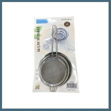 Bezos 3'li Metal Süzgeç 14-16-18 cm Agc