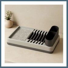 Bezos Tezgah Üstü Bulaşıklık 26X42X12 cm - Gri (Tabaklık & Kaşıklık) Agc