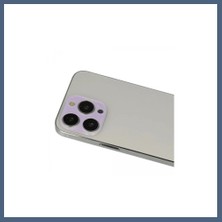 Bezos iPhone 13 Pro Max Uyumlu Rainbow Kamera Lens Koruma Cam - Mor BZS10