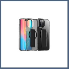 Bezos Joko iPhone 14 Pro Max Uyumlu Kılıf Alfa Magsafe Standlı Kapak - Siyah BZS10