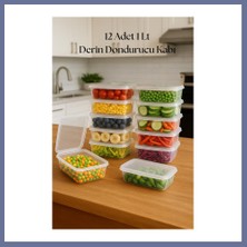Bezos 12?li Derin Dondurucu Saklama Kabı & Organizeri 1 Lt 12,5X19,5X5,5 cm Dlra