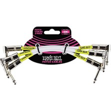 Odea Ernie Ball 6" Çift Açılı Ara Kablolar 3'lü Paket Beyaz