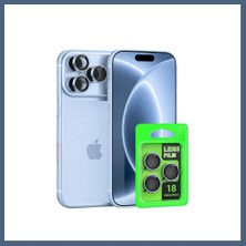 Bezos iPhone 18 Pro Max Uyumlu Raze Metal Kamera Lens - Açık Mavi BZS10