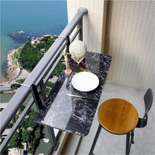 Tr Ayarlanabilir Yükseklik Balkon Korkuluk Masası, Bahçe ve Teras Için Katlanır Veranda Bar Mas