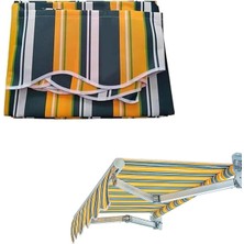 Bu Geri Çekilebilir Veranda Tentesi Yedek Kumaş Kumaş, Dayanıklı Dış Mekan Güneşlik Gölgelik Bezi, %100 280 G/m² Ployester Pencere Kapı Güneşlik Barınak Tuvali, Avlu, Güverte, Balkon Için (4x1,5 M
