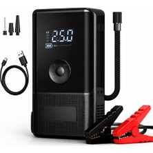 Tr Syotech DK002 10.000 Mah Taşınabilir Araç Akü Takviye Cihazı ve Hava Kompresörlü