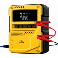 Tr Akü Takviye Cihazı ve Taşınabilir Hava Kompresörü, 10000 Mah 150 Psı 1000A, Dijital LCD Gö