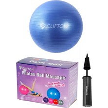 Tr Clifton Jimnastik Topu 65 cm (Mavi) + Pompa Hediyeli