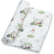 Tr Muslin Kundak BATTANIYE,%100 Pamuk, Yenidoğan ve Bebek Battaniyesi, Büyük 119,4 x 119,3 Cm, K�