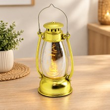 TKÇ Pilli Ramazan LED Fener Gaz Lamba Model Gold Plastik