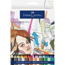 Goldfaber Sketch Markör Seti, 24'lü, Çift Uçlu, 0.6 mm Fineliner Uç, Geri Dönüştürülmüş Gövde