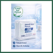 Vintessy Vıntessy Hidrofil Rulo Pamuk 1 kg Saf Pamuk Yüksek Emici Medikal ve Kozmetik Kullanım 1 Adet BZS01
