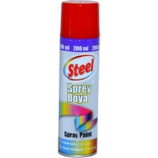 Gy Atelier Steel Sprey Boya 200 ml Hayatınıza Renk Katın 1 Adet Kırmızı 1410