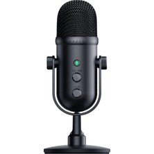 Gy Atelier Seiren V2 Pro - Yayıncılar Için Profesyonel USB Mikrofon (30 mm Dinamik Mikrofon, Analog Kazanç Sınırlayıcı, Entegre Doldurma Damperi ve Ön Cam), Siyah