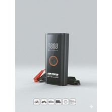 Gy Atelier 4'ü 1 Arada Taşınabilir Araç Takviye Cihazı (Jump Starter) & Dijital Lastik Hava Pompası – Sos Fenerli Powerbank 6623