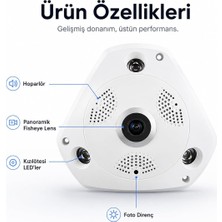 Gy Atelier 360 Derece Panoramik Balık Gözlü Wifi Ip Güvenlik Kamerası