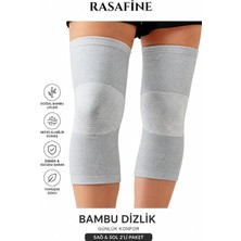 Tr Bambu Sporcu Dizliği, 2'li Paket (Sağ & Sol), 4 Yönlü Kompresyon, Nefes Alabilir Esnek Örgü