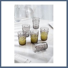 Bezos Akrilik Füme 6'lı Kısa Bardak & Su Meşrubat Kahve Yanı Bardağı 400 ml ( Cam Değildir ) BZS10