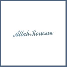 Bezos Allah Korusun Yazılı Oto Sticker Gri 14X3CM BZS10