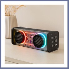 Bezos Taşınabilir Bluetooth Hoparlör 20W USB Şarjlı Işıklı Dlra