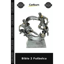 Carlburn Özel Üretim Biblo 2 Futbolcu Arkadaşa Vitrin Hatıra