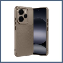 Bezos Note 14 5g Auto Focus Karbon Kapak - Kahverengi BZS10