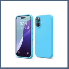 Bezos iPhone 16 Uyumlu Kılıf Nano Içi Kadife Silikon - Mavi BZS10