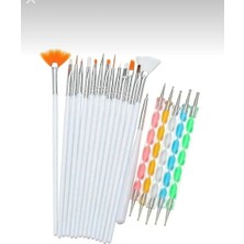 ERHCE Nail Art Fırça 15'li ve Noktalama Seti Dot Kalemi 5'li