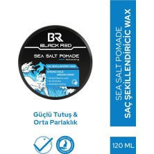 Black Red Sea Salt Pomade Saç Şekillendirici Parlak Doğal Görünüm Sert Wax 120 ml