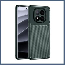 Bezos Redmi Note 14 Pro 4g Uyumlu Kılıf Auto Focus Karbon Kapak - Koyu Yeşil BZS10