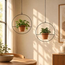 Homing Modern Tasarım Askılı Çiçeklik Saksılık 2' Li Set Seh-4560